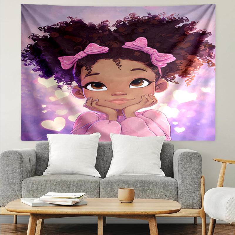 1PC Black Princess Magic Celebration K-pop music group Tapestry Accessories for Bedroom,Livingroom, dormitory Room Wall Decor Fan Birthday Gifts