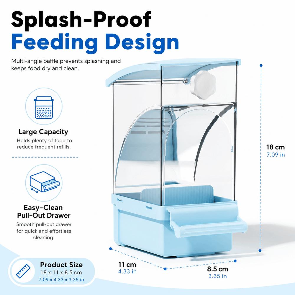 Weather-Resistant Bird Feeder Large Capacity Shake-Resistant Feeder Transparent Feeder Garden