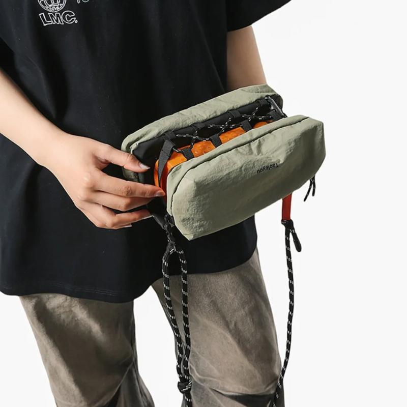 Unisex Sports Messenger Bag Large Capacity Shoulder Bag for Men Women, Durable Nylon Hiking Travel Backpack