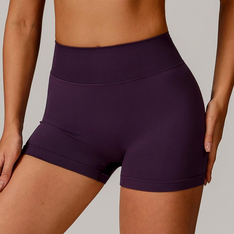High-Waisted Seamless Yoga Shorts Women Tummy Control Butt Lift Running Gym Workout Leggings Short