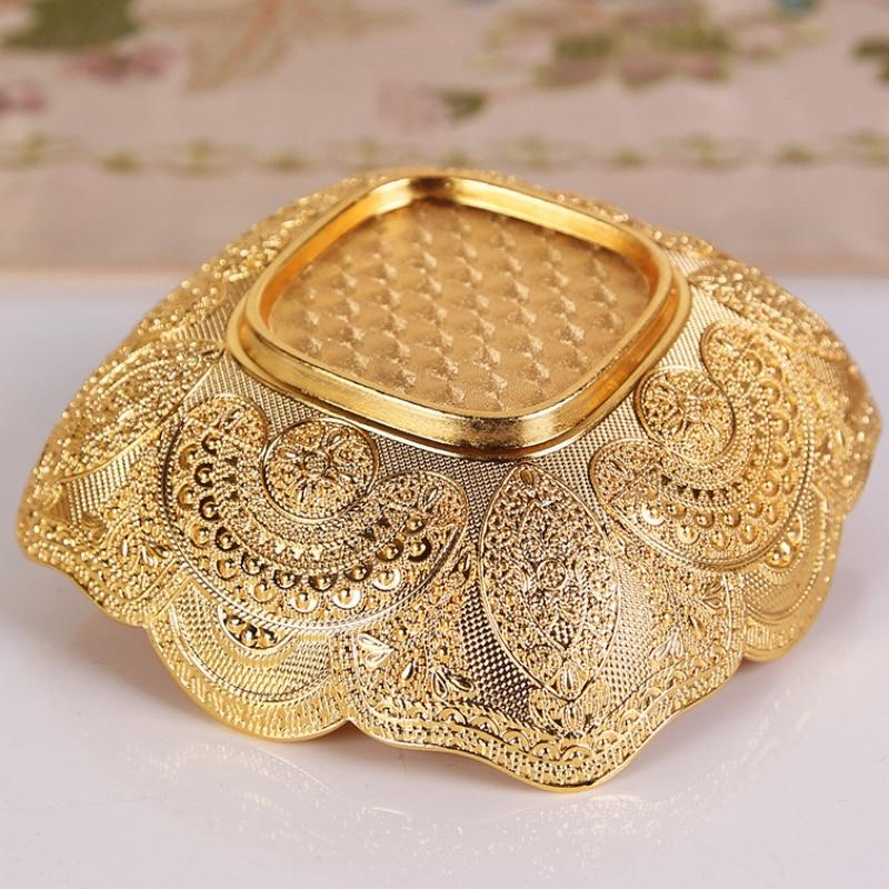 Маленькая фруктовая тарелка с узором павлина, европейский роскошный поднос для конфет, креативное украшение для дома, декор гостиной