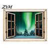 Scenery Window Magnet 1/6Pcs Fake Fridge Magnet, Wooden Natural Refrigerator Magnetic Memo Holder Decoration for Kitchen Office Whiteboard Simulated