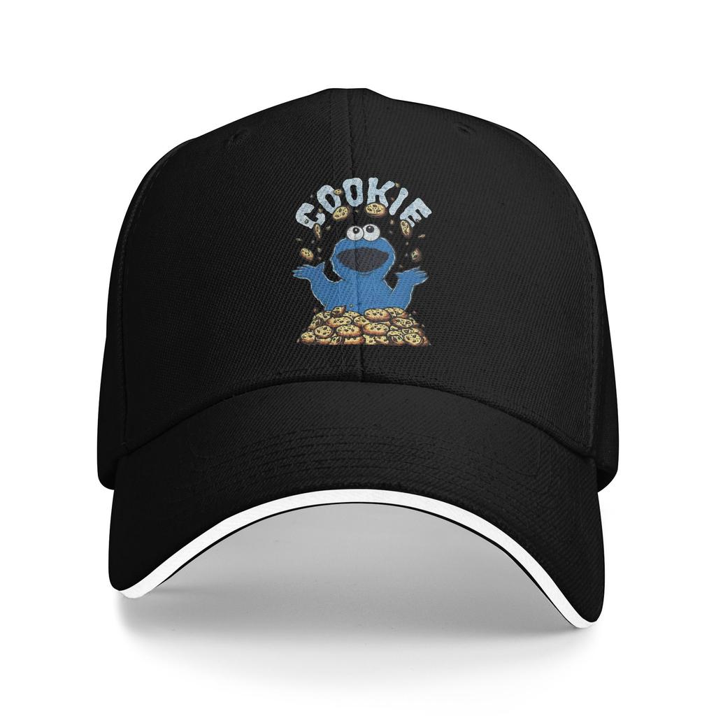 Cookie Monster Sesames Baseball Caps Fashion Cartoon Sandwich Cap Unisex Style Breathable Dad Hat Outdoor