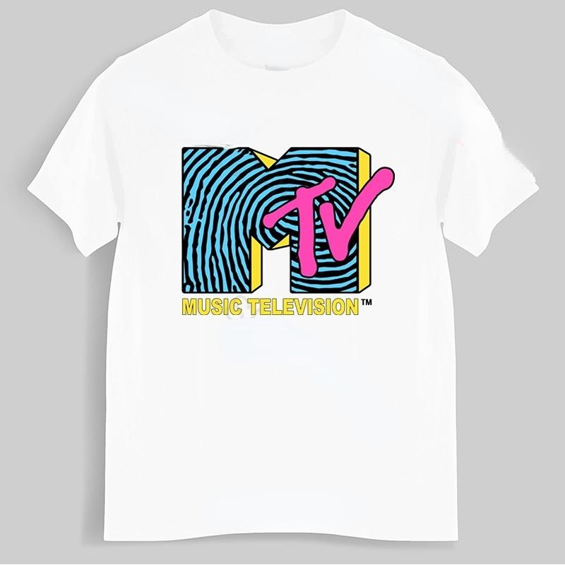Men Clothing Retro T Shirt Vintage Rock Hip Hop Tv T Shirt Summer Unisex Casual Tshirt Mtv Music Television Graphic Tshirts Tees