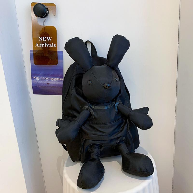 2024 Летний милый нейлоновый рюкзак с кроликом для студентов - повседневная модная сумка