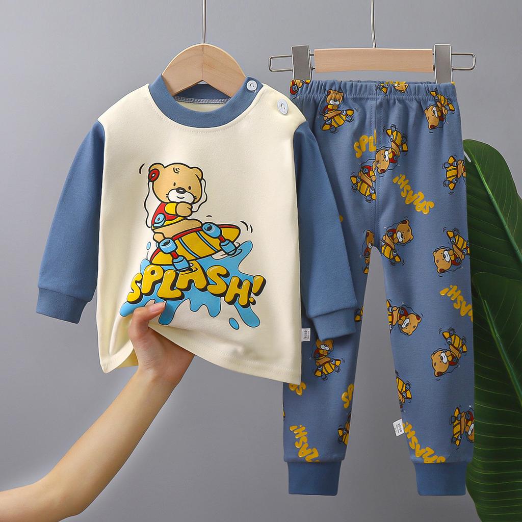 Children's Underwear Set Pure Cotton New Boys' Home Clothes Baby's All Cotton Warm Girls' Autumn Clothes Autumn Pants Children's Clothes