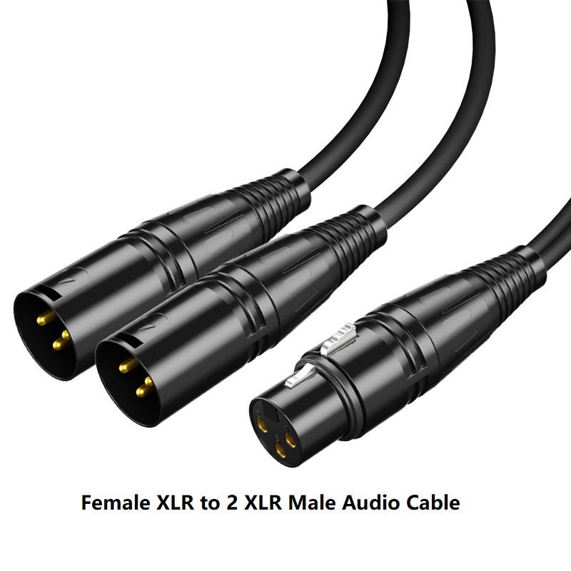 XLR 1 to 2 Audio Cable Female XLR to 2 XLR Male XLR to 2 XLR Female Cable 0.5m 1m 2m 3m 5m 8m