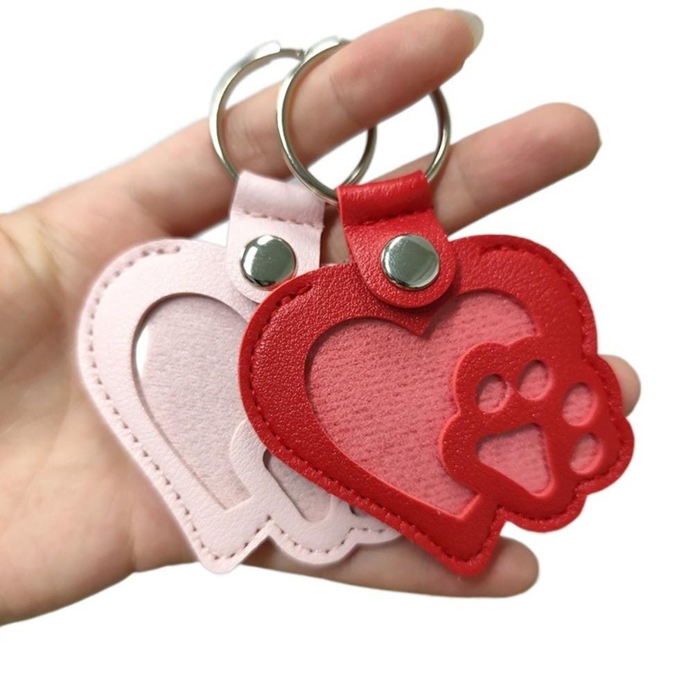 Portable Pet Hair Storage Bag Heart Shape Pet Fur Keepsake Holder Pet Hair Key Chain Birthday Gift