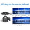 Andoer H28S Mini Ball Head 360 Degree Panoramic Low Profile Tabletop Head Monopod Tripod Ballhead