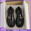 Thick-soled Women's New Spring Retro Small Leather Shoes Thick Heel Soft-soled Single Shoes Women's Large Size