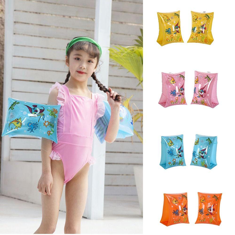 2x Sporting Goods Inflatable Arm Bands Comfortable To Wear Swim Accessory Float Bands Kids Adults