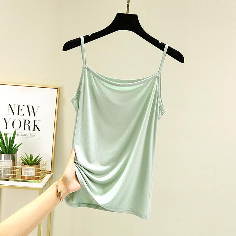 Модальная майка-слинг женская летняя тонкая внутренняя без рукавов базовая большого размера свободная для полных мм верхняя одежда тонкий топ