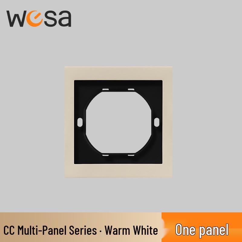 WESA European Standard Multi-hole Socket Panel with Warm Colors, Flame Retardant Protection, and Simple European Style Switch