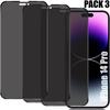[3 Pieces] Anti-spy Tempered Glass for iPhone 14 Pro (6.1")