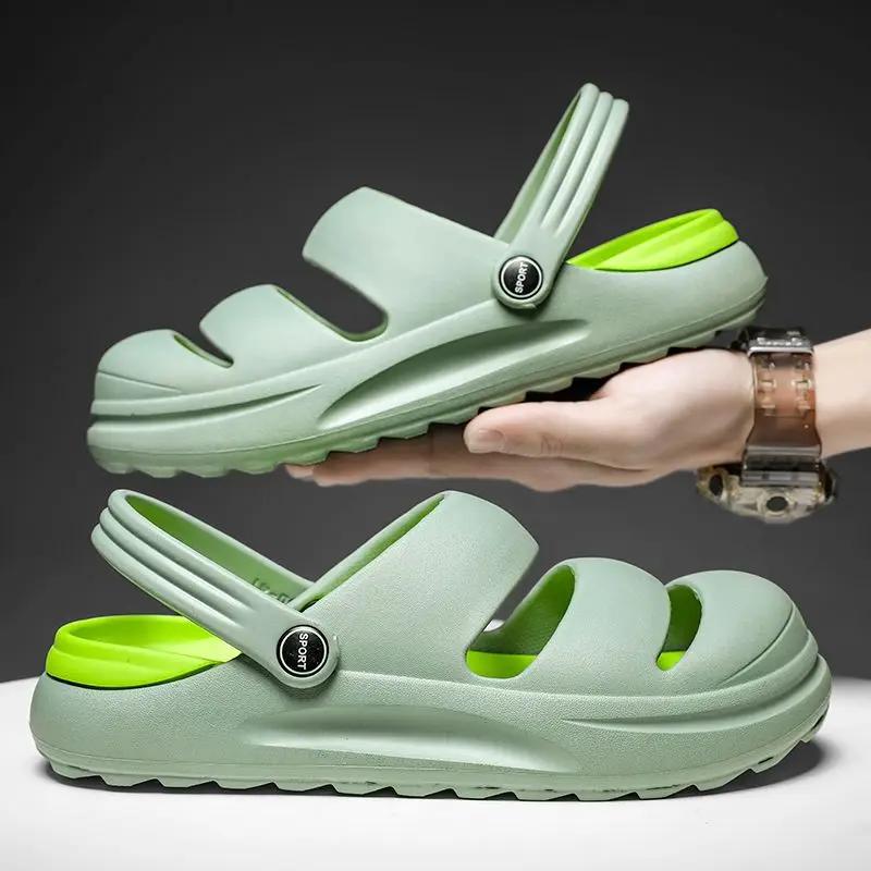 Fashion Men's Shoe Platform Outdoor Male Slipper Height Mascullino Low Price 2025 Fashion Summer Sale Rubber Style Adult Pvc Fun Slides