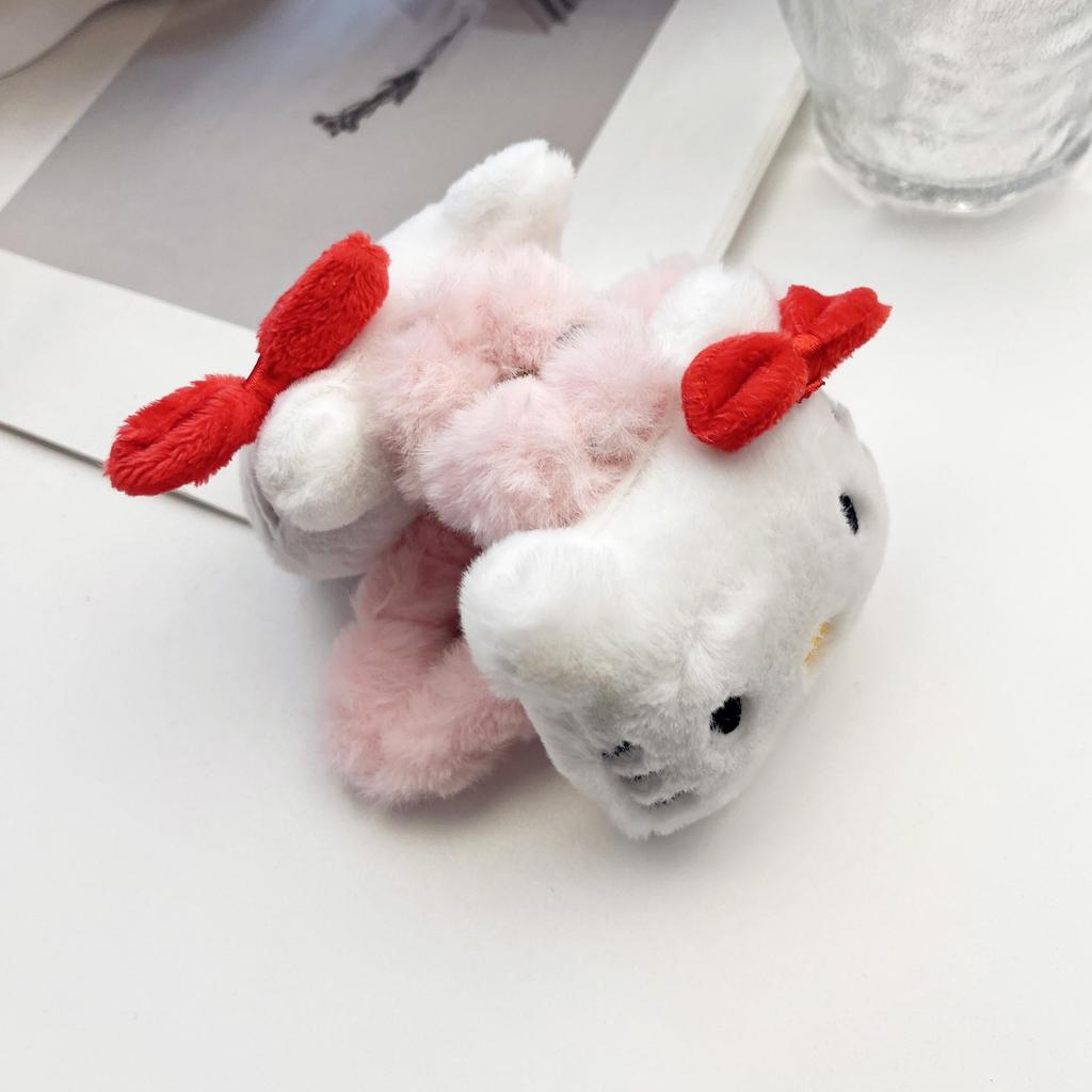 Милая Плюшевая Заколка для Волос Двусторонняя Когти Акулы Hello Kitty