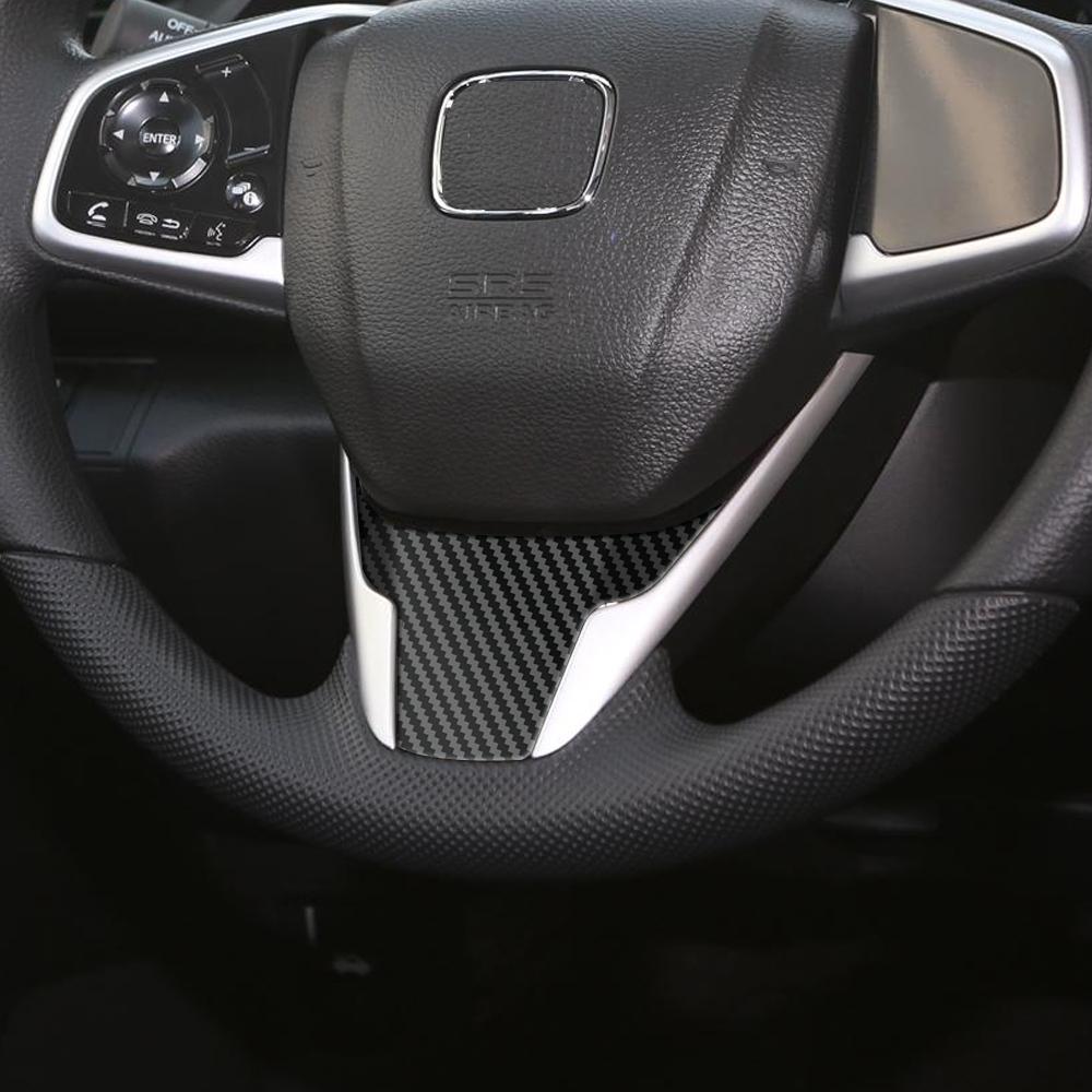 Для Honda Civic X 10-го поколения 2016 2017 2018 2019 2020 2025 Накладка на панель рулевого колеса Отделка Наклейка Аксессуары для интерьера автомобиля