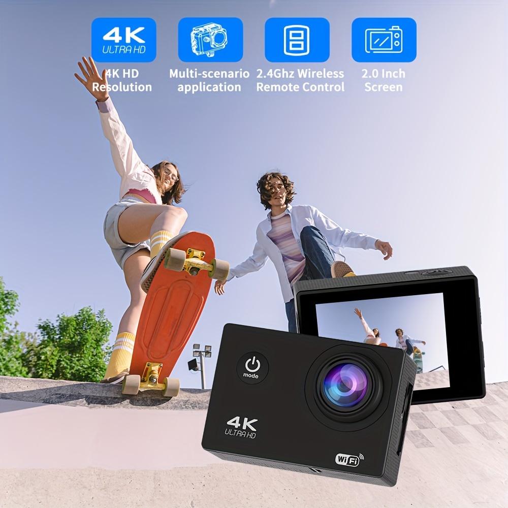 Capture Epic Adventures With This Action Camera - 4K 30FPS 12MP Full HD Wifi Connection Sports Camera Underwater 30M!