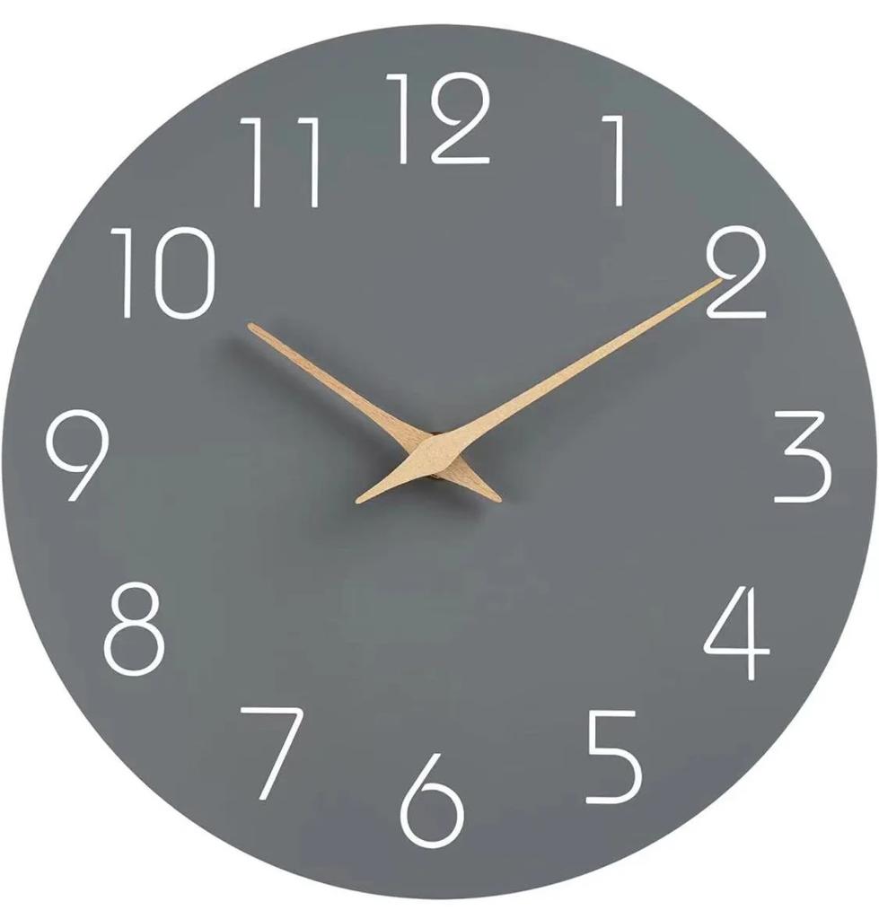 10 Inch Wood Circular Wall Clock Silent Living Room Bedroom Retro Wall Clock Minimalist Creative for Home Decoration Clock