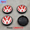 For VW Volkswagen Jetta MK5 Golf 4pcs 55mm 56mm 65mm 70mm 76mm Car Wheel Center Hub Caps Cover For VW Volkswagen Golf Polo Passa
