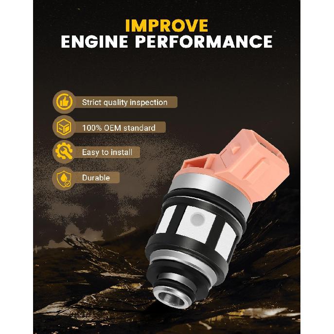 Fuel Injector,OCPTY 1pcs 1 Hole Fuel Injectors Engine Part Fit 1993-1995 Mercury Villager,1995 Nissan Pickup,1990-1995 Nissan Pathfinder,1994 1995