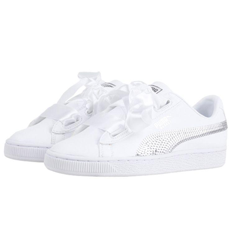 Puma Низкие кеды для скейтбординга для детей Детские кроссовки Белые 366847-02