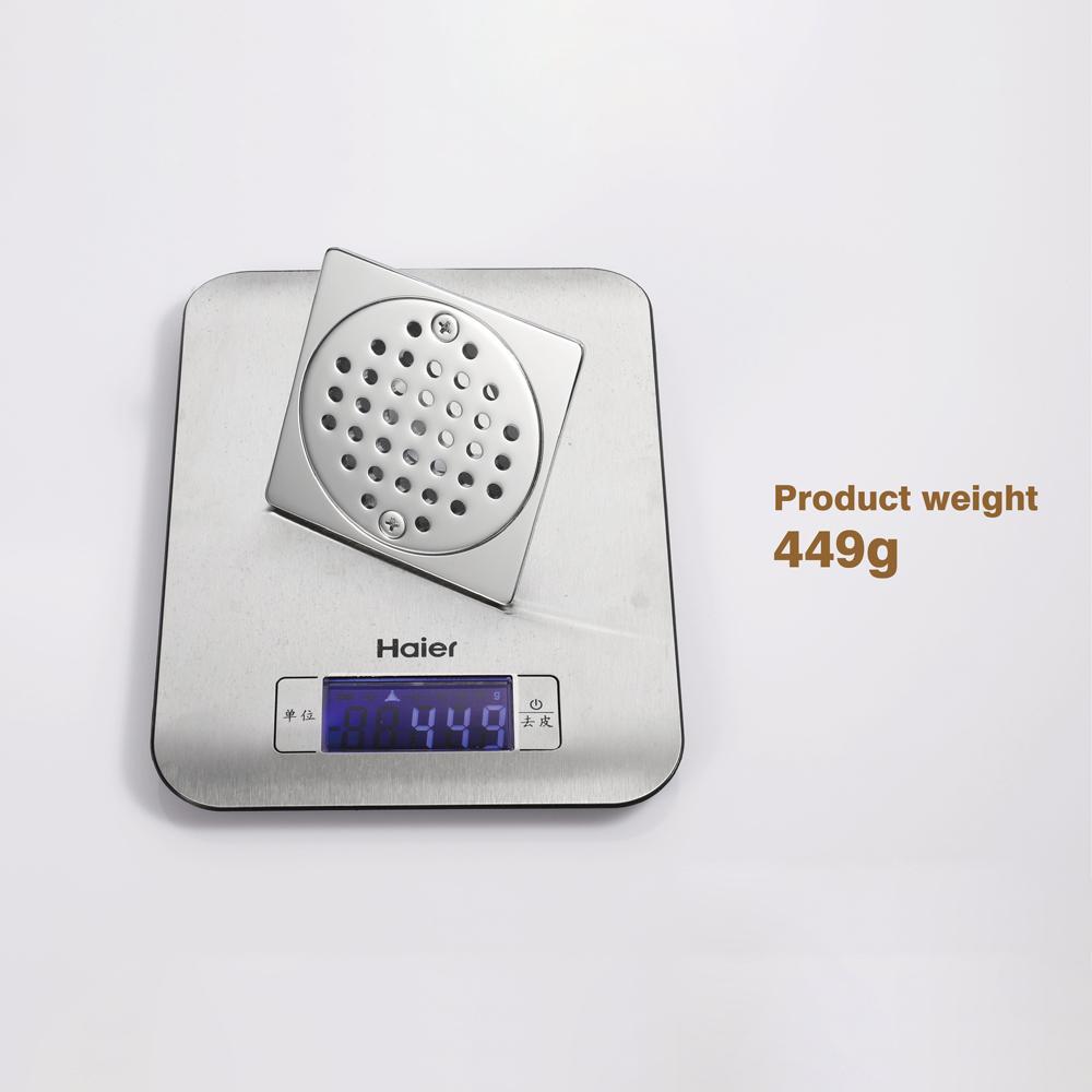 Bathroom Accessories 90*90mm Shower Floor Drain Can Insert Tiles Floor Drain Cover Brass Anti-odor Floor Drain Chrome