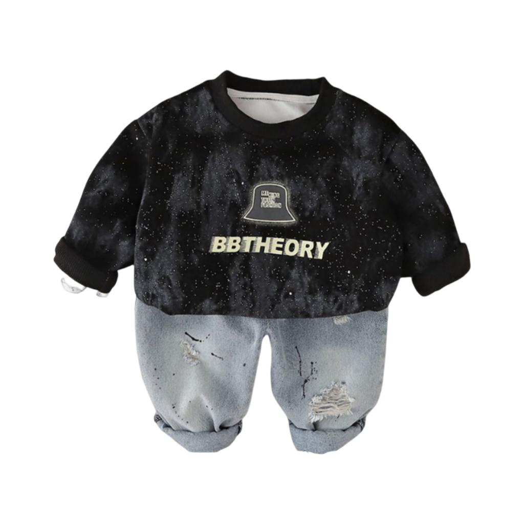 Детский повседневный комплект с длинным рукавом, удобные наряды для повседневной носки