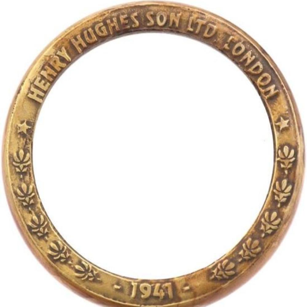 Старинное латунное увеличительное стекло - 17,78 см с кожаным чехлом