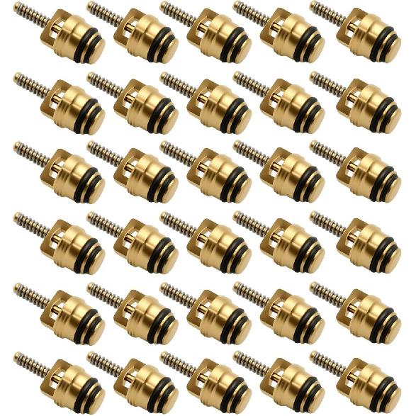 30Pcs M10 Brass AC Valve Cores Fit For Ford GM Chrysler 134A and R12 System | Air Conditioning Valve Cores Fit For BAS03009 MT0065 59356 Ford