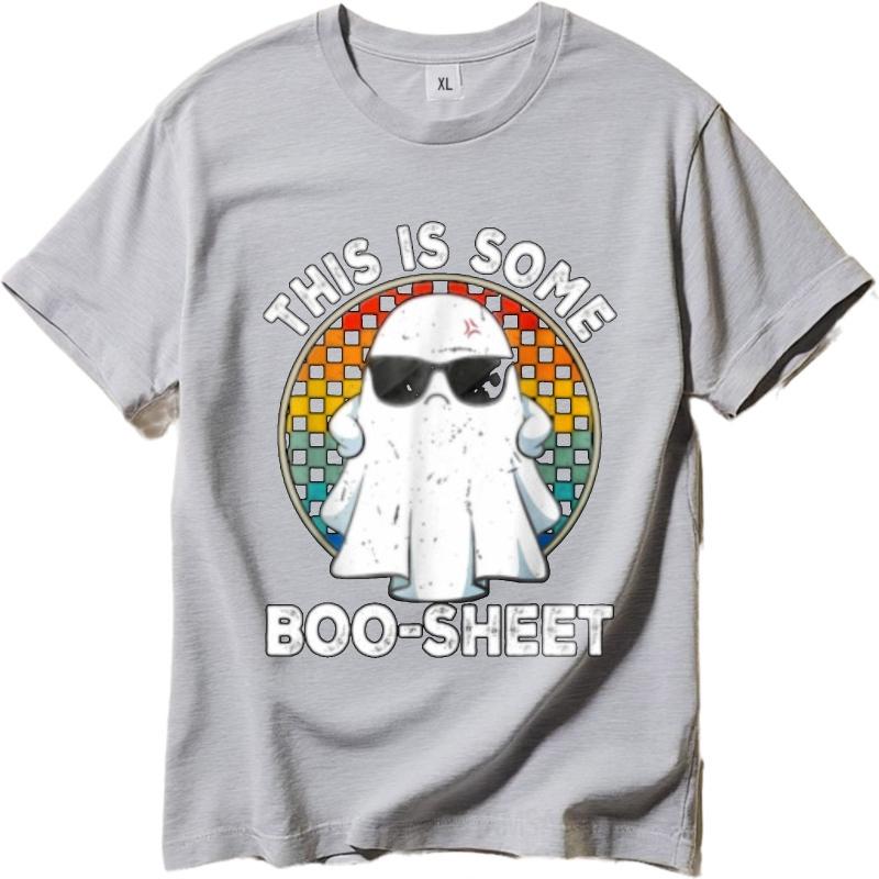Breathable Tee Street Wear Oneck tshirt Daily Wear This Is Some Boo Sheet Ghost With Sunglasses Minimalist For him tees