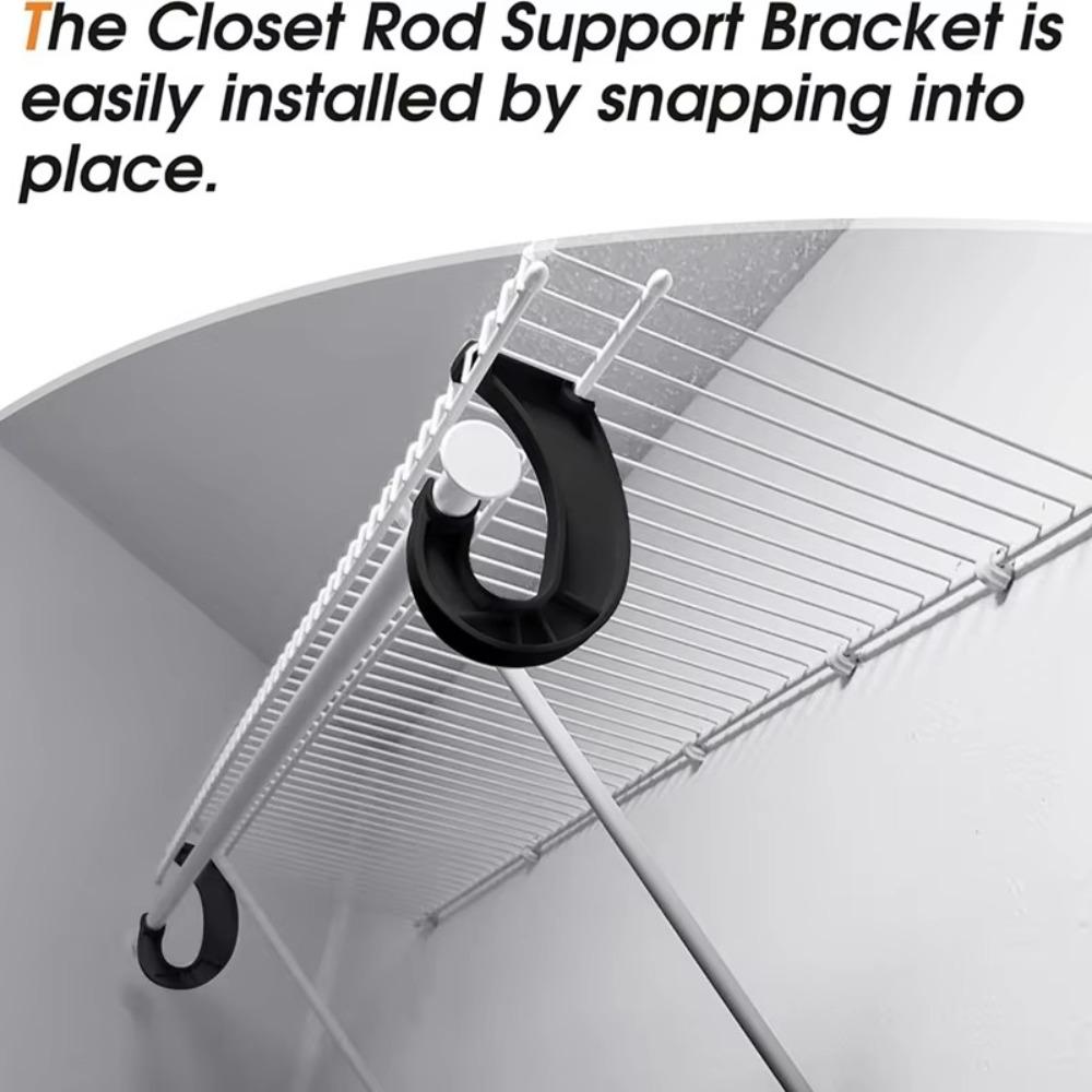 1 шт. J-образные кронштейны для подвесных штанг для шкафа, прочный держатель для штор, опорная фурнитура для штанги для шкафа