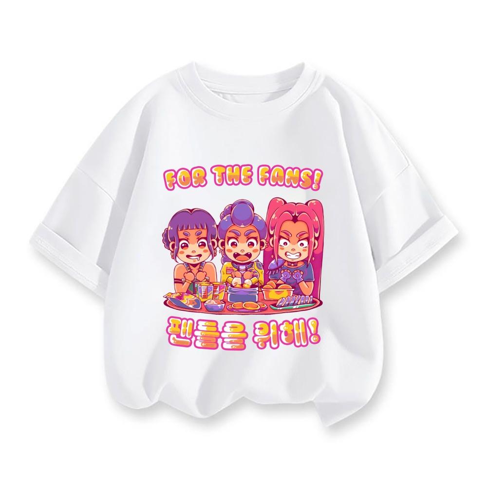 Children's T-shirt Girls' Casual Top Short Sleeve Cartoon Printed Pattern T-Shirt Girls