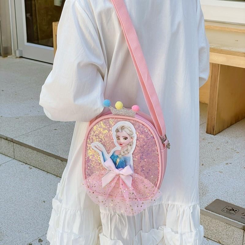 Charming Princess Style Nylon Crossbody Bag For Girls Perfect For Casual Use And Outdoor Adventures In Vibrant Colors