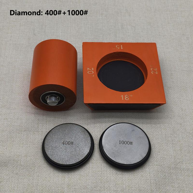 Угловая точилка Четыре угла 15/18/20/22° Точилка с фиксированным углом Роликовая точилка Набор агатовых точильных камней Алмазный точильный камень