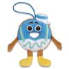 Babybus Donut Plush Toy Keychain Cute Decoration Baby Bus Anime Ball Chain Mascot Height Approx. 12.5cm