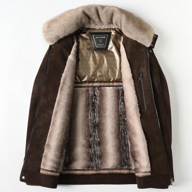 TUCANO Men's Autumn/Winter Fleece-Lined Leather Jacket