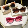 Солнцезащитные очки «кошачий глаз» ярких цветов, стильные градиентные очки Y2K, винтажные праздничные аксессуары, очки, неполяризованный модный аксессуар
