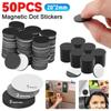50Pcs Flexible Round Square Magnetic Dot with Self Adhesive Stickers School Office Crafts DIY Projects Storage Small Magnets