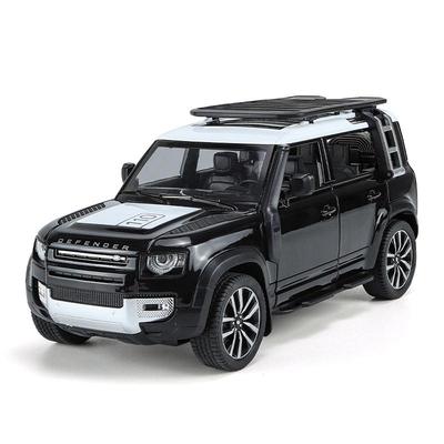 1/24 Внедорожник Range Rover Defender Литая металлическая модель автомобиля Симуляция Металлическая игрушка Внедорожники Модель автомобиля Звук и свет Детский подарок