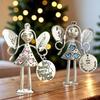 Metal Angel Ornaments for Christmas Tree - Crazy Beautiful Friends Forever, Hanging Angels, Creative Christmas Tree Decoration
