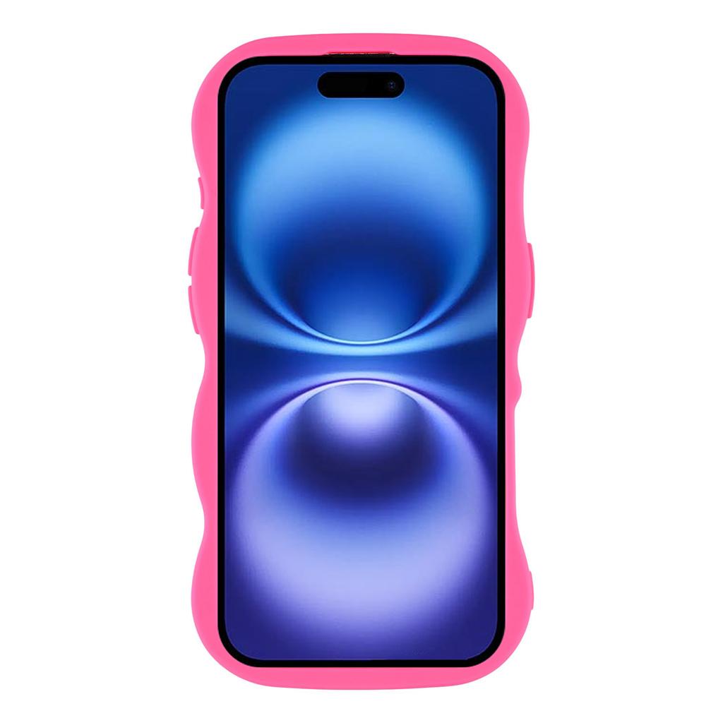 For iPhone 17 Case Compatible with MagSafe TPU+PC Phone Back Cover Skin Touch Wave Shape