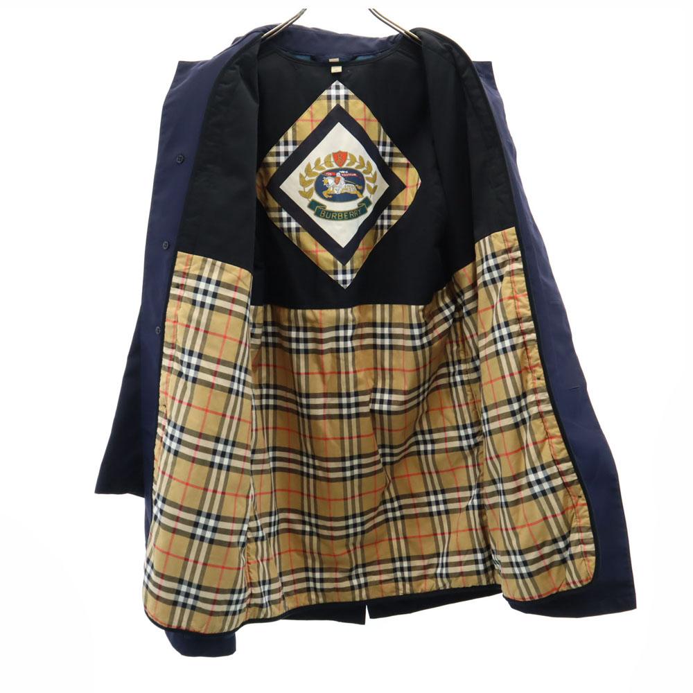 Burberry С подкладкой Нержавеющая сталь воротник пальто 46 Темно-синий Мужское Б/У