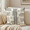Beautiful Retro Flowers Cushion Cover Linen Pillowcase Soft  for Sofa Bed Home Room Decor