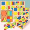 Деревянные детские развивающие трехмерные пазлы, доска-пазл, игрушки, доска для сопоставления геометрических форм, детские развивающие игрушки