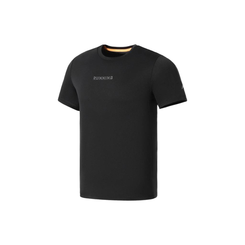 Футболка Li Ning Running Series однотонная, быстросохнущая, дышащая, спортивная, мужская, черная ATSS061-6
