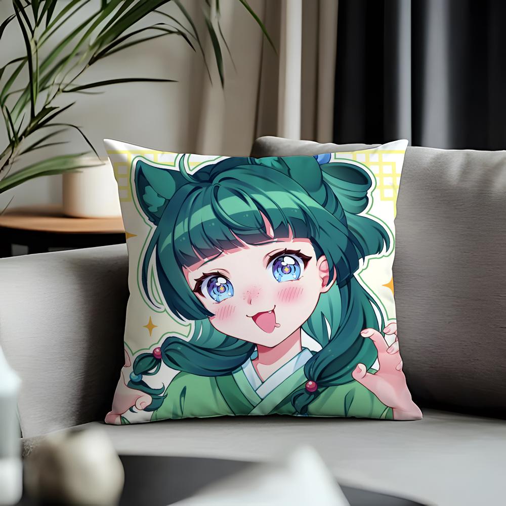 New Tthe Apothecary Diariesiou Cushion Cover Antidustmite Pillowcase Invisible Zipper Silky Short Plush Sofa Cushion Cover