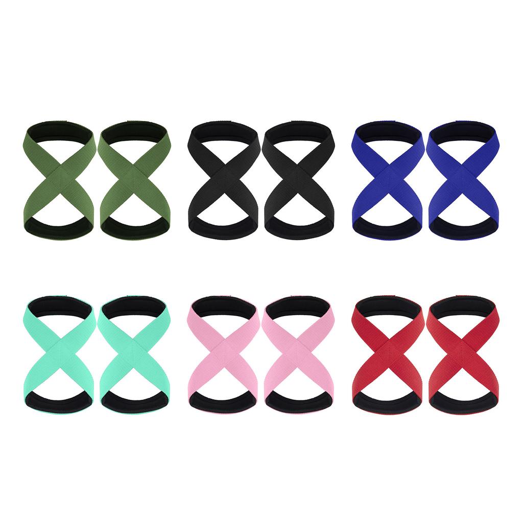 Прочный Подъемный Строп Стропа Формы 8 Ремень для Поднятия Тяжестей Power Wrist Strap для Становой Тяги, Пауэрлифтинга, Кросс-Тренинга