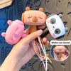 Игривые Капибары Брелок-Погремушка Со Звуком Силиконовый ПВХ Дизайны Молотка Подарок Для Детей Аксессуары Для Рюкзака