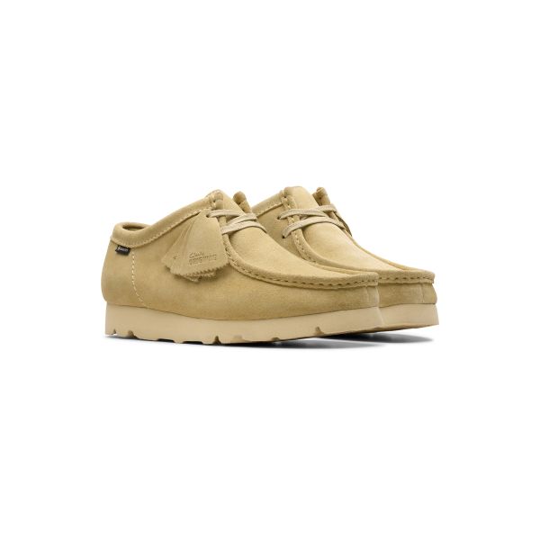 Clarks Wallabee Замшевые Удобные Универсальные Повседневные Обувь Мужская кроссовка Бежевый 26179252